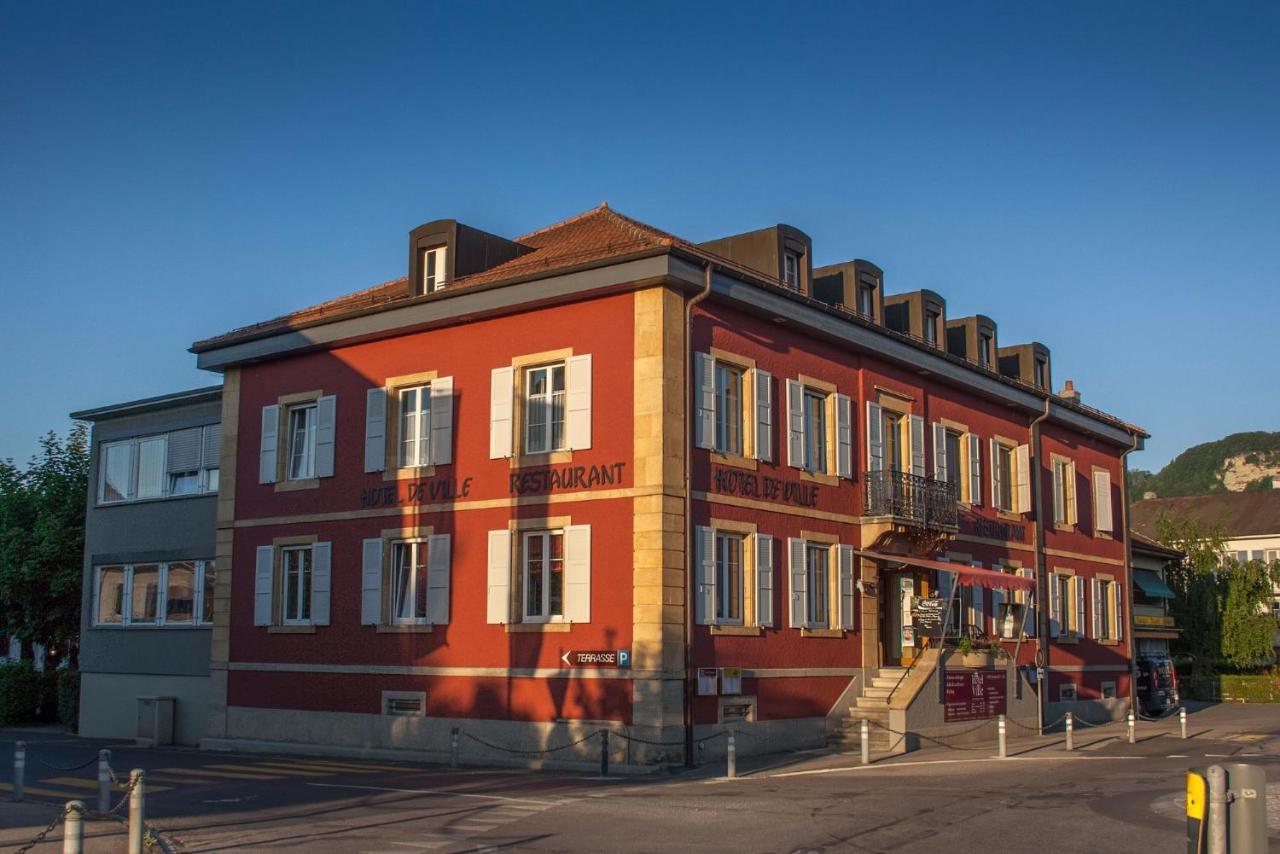 Hotel De Ville D'Yvonand Buitenkant foto