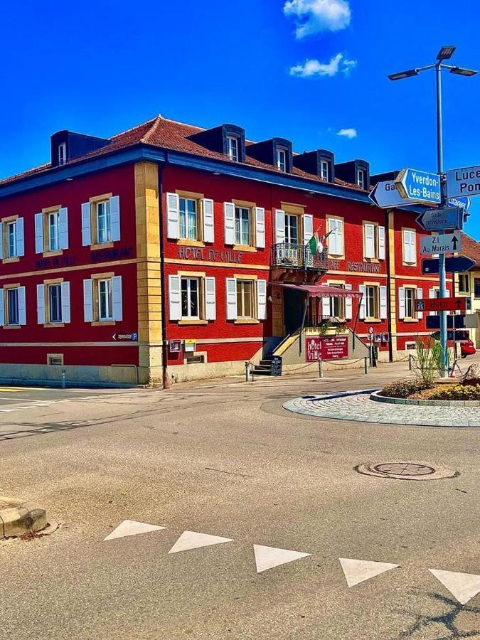 Hotel De Ville D'Yvonand Buitenkant foto